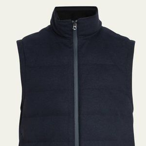 New Vince Channeled Knit Vest Navy size L